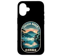 Carcasa para iPhone 16 Yufuin Onsen Japón Hot Spring Lake Japanese Kanji Souvenir