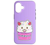 Carcasa para iPhone 16 Yume Kawaii Fashion Fairy kei Ropa Lindo Gato Cara Cupcake