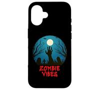 Carcasa para iPhone 16 Zombie Vibes Moonlit Graveyard - Scary Niños Niños Adultos