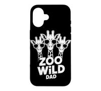 Carcasa para iPhone 16 Zoo Wild Dad Safari Vida Silvestre Familia Animal Viaje a Juego