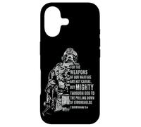 Carcasa para iPhone 17 2 Corinthians 10:4 Weapons of Warfare Mighty God Bible Verse