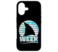 Carcasa para iPhone 17 2025 Week Retro Shark Fin Lover Sea Ocean Animal Summer Trip