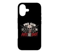 Carcasa para iPhone 17 2nd Amendment Pro Gun Anti Idiot Shirt Vintage USA Flag