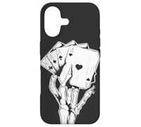 Carcasa para iPhone 17 4 Ases Poker Mano Esqueleto Dedos