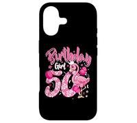 Carcasa para iPhone 17 50th Birthday Gift Flamingo Fan 50 Year Old Girls 50th Bday