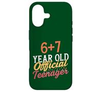 Carcasa para iPhone 17 6 7 Meme Diseño de cumpleaños número 13 Ahora Soy Oficialmente un Adolescente