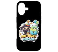 Carcasa para iPhone 17 6 años cumpleaños Ninja Boys Six 6th Sexto Kids Party Cute