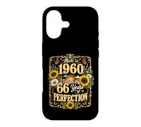 Carcasa para iPhone 17 66 Year Old Made in 1960 Floral Sunflower 66th Bday Women