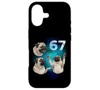 Carcasa para iPhone 17 67 Meme Pug Aullando a la Luna Seis Siete