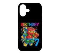 Carcasa para iPhone 17 7º cumpleaños niño Ninja ladrillo Bloque Maestro Constructor 7 años niño