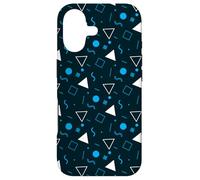 Carcasa para iPhone 17 80s Blue Arctic Midnight Triangle Circle Square Pattern