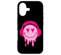 Carcasa para iPhone 17 80s Heart Eyes Melting Pink Smile Melted Goteo Happy Face