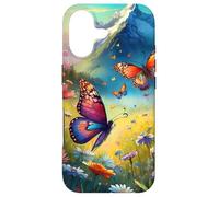 Carcasa para iPhone 17 a Bunch of Butterflies Playing surrounds of Daisy Flowers