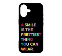Carcasa para iPhone 17 A Smile Is The Prettiest Thing You Can Wear Quotes Graphic