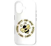 Carcasa para iPhone 17 Abeja Feliz, Amable, Valiente, Humilde, Inteligente y Positivo, abejorro