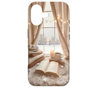 Carcasa para iPhone 17 Acogedor Winter Haven Snowy Window Scene Festive Book Lover