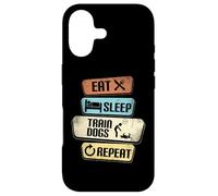 Carcasa para iPhone 17 Adiestrador de Perros Eat Sleep Train Repeat, Orgulloso y Divertido