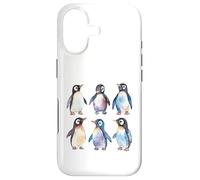 Carcasa para iPhone 17 Adorable Acuarela pingüinos antárticos Fauna Arte