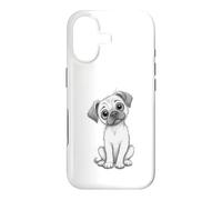 Carcasa para iPhone 17 Adorable Perro Carlino Cachorro Bosquejo Lindo Perro Animal ilustración