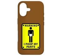 Carcasa para iPhone 17 Advertencia I Poop MI PANTALÓN