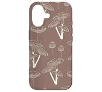 Carcasa para iPhone 17 Aesthetic Cottagecore Vintage Mushroom Garden Brown