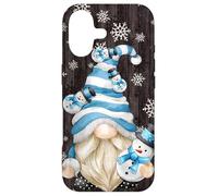 Carcasa para iPhone 17 Aesthetic Snowflake Pattern with Snowman and Winter GNOME
