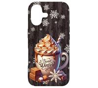 Carcasa para iPhone 17 Aesthetic Winter Decor with Toffee Hot Cocoa Cute Snowflake