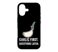 Carcasa para iPhone 17 Ajo Primeras Preguntas más Tarde Divertido Amante de la Comida Italiana
