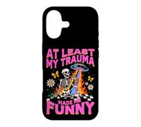 Carcasa para iPhone 17 Al Menos Mi Trauma Me Hizo Divertido Diseño Esquelético