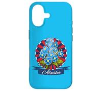 Carcasa para iPhone 17 Alaska Alpine Forget Me Not Patriotic Proud Alaska Bandera de Estados Unidos