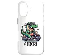 Carcasa para iPhone 17 Albert Fun Alligator - Diseño de Motocicleta para niños con Nombre Albert
