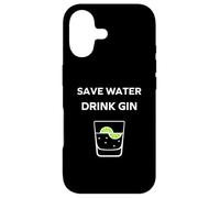 Carcasa para iPhone 17 Alcohol Gin Funny Drinking Save Water Drink Gin