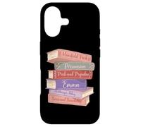 Carcasa para iPhone 17 Alfabetización Austen Novelas Romance Libros Literarios Jane Austen