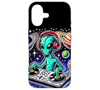 Carcasa para iPhone 17 Alien DJ Funny Cosmic Space Rave EDM Music Festival