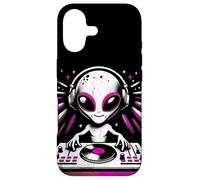 Carcasa para iPhone 17 Alien DJ Mixing Music - Divertido diseño de Fiesta Extraterrestre