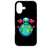 Carcasa para iPhone 17 Alien Earth Day Hug Hugging Planet Lover Niños Niñas