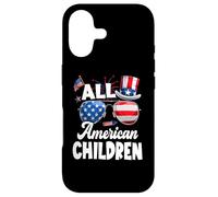 Carcasa para iPhone 17 All American Children American Flag Sunglasses 4th of July