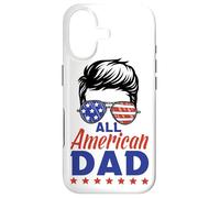 Carcasa para iPhone 17 All American Dad Sunglasses USA Flag 4th of July