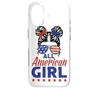 Carcasa para iPhone 17 All American Girl Sunglasses USA Flag 4th of July