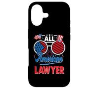 Carcasa para iPhone 17 All American Lawyer American Flag Sunglasses 4th of July