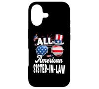 Carcasa para iPhone 17 All American Sister In Law USA Flag Sunglasses 4th of July