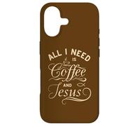Carcasa para iPhone 17 All I Need Is Coffee and Jesus Christian Religious Quote