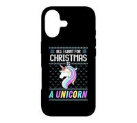 Carcasa para iPhone 17 All I Want For Christmas Is A Unicorn Ugly Sweater Christmas Fun