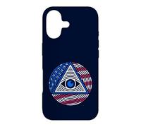 Carcasa para iPhone 17 All-Seeing Eye - Bandera patriótica de Estados Unidos - Ojo y pirámide