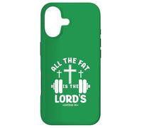 Carcasa para iPhone 17 All The Fat Is The Lord's Funny Christian Gym Lover Mancuerna