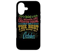 Carcasa para iPhone 17 All Women Are Born In October Birthday Women Girl