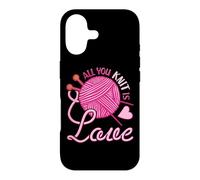 Carcasa para iPhone 17 All You Knit Is Love - Juego de Notas para Tejer