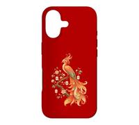 Carcasa para iPhone 17 Amante de los Azulejos de Mahjong Phoenix con Forma de pájaro fénix en Flor