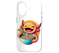 Carcasa para iPhone 17 Amante de los Fideos de Anime Kawaii Axolotl Ramen Feast