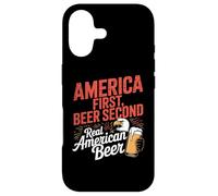 Carcasa para iPhone 17 America First Retro Beer Segundo Dicho Americano 4 de Julio